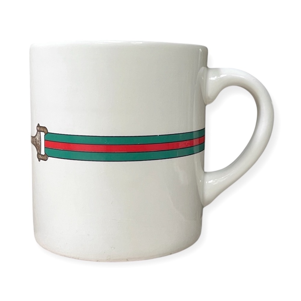 RARE Vintage 1980s Gucci Horse Bit Porcelain Coffee Cup Mug Made in Italy - Picture 3 of 11